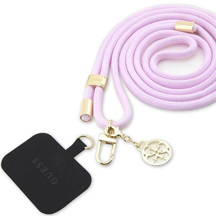 Actual product image Guess GUOUCNMG4EU Universal CBDY Cord pasek liliowy/purple Nylon 4G Metal Charm