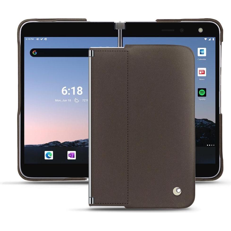 Noreve Lederschutzhülle (Microsoft Surface Duo 2), Smartphone Hülle, Grau
