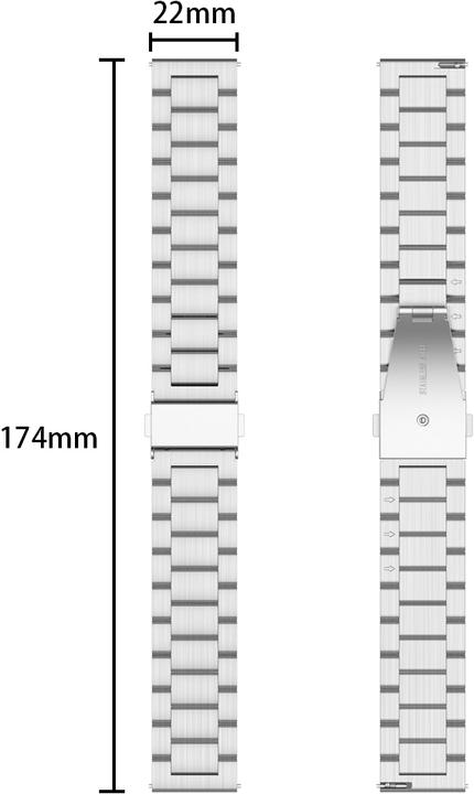 Immagine prodotto Cadorabo Bracciale per smartwatch (22 mm, Acciaio inossidabile)