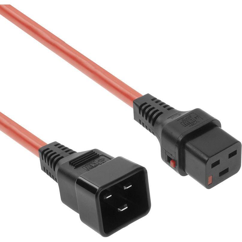 Thumbnail - Iec Lock 230V connection cable C19 lockable - C20 red 2.00 m (2 m), Stromkabel