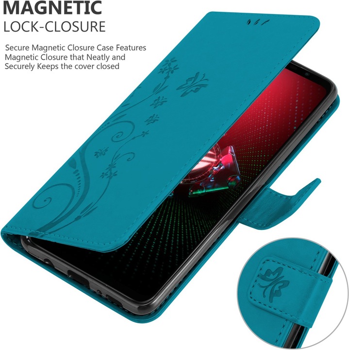 Actual product image Cadorabo Case Flower Book (Asus ROG Phone 5)