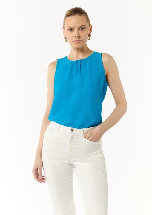 Produktbild Comma Bluse Strukturiertes Top mit Raffung am Ausschnitt (36)