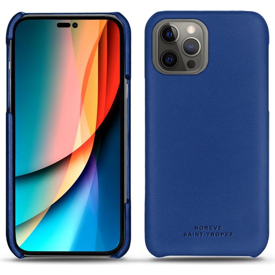 Noreve Lederschutzhülle (Apple iPhone 14 Pro), Smartphone Hülle, Blau