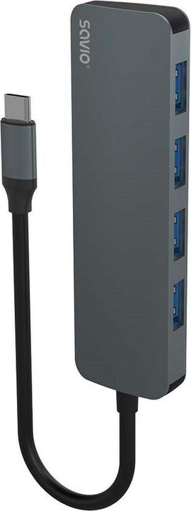 Savio Hub USB-C - 4 x USB-A AK-54 (USB-C, 4 Ports)