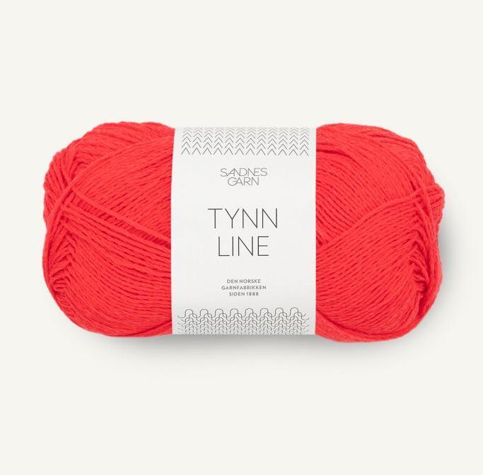 Actual product image Sandnes Garn Tynn Line col. 4108 flame scarlet ca. 220 m 50 g (220 m)
