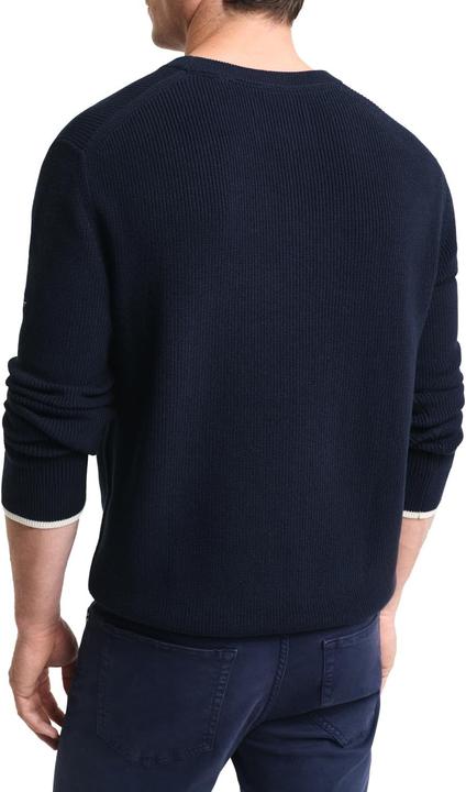 Actual product image GANT Ribbed Cotton C-Neck Pullover (S)
