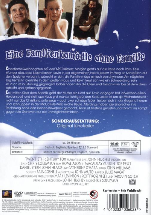 Produktbild Kevin Allein zu Haus (DVD, 1990, Deutsch, Spanisch, Englisch)