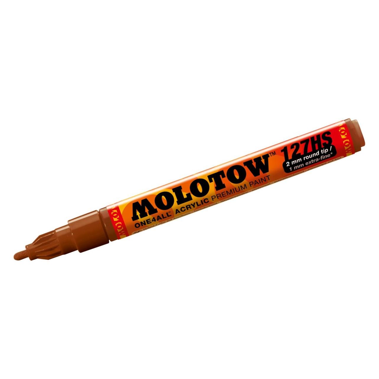 Molotow, Marker, Permanent Marker One4All 127 Hs Navulbaar 2mm Hazelnootbruin (1 x)