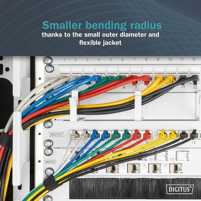 Produktbild Digitus CAT 6A F-FTP Slim Patchkabel, Kupfer, LSZH AWG 32/7, Länge 7 m, Grau (CAT6a, 7 m)