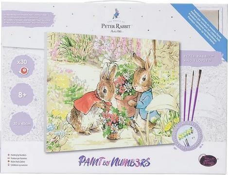 Actual product image Craft Buddy Painting by numbers picture set 30x40cm Peter Rabbit and Flopsy