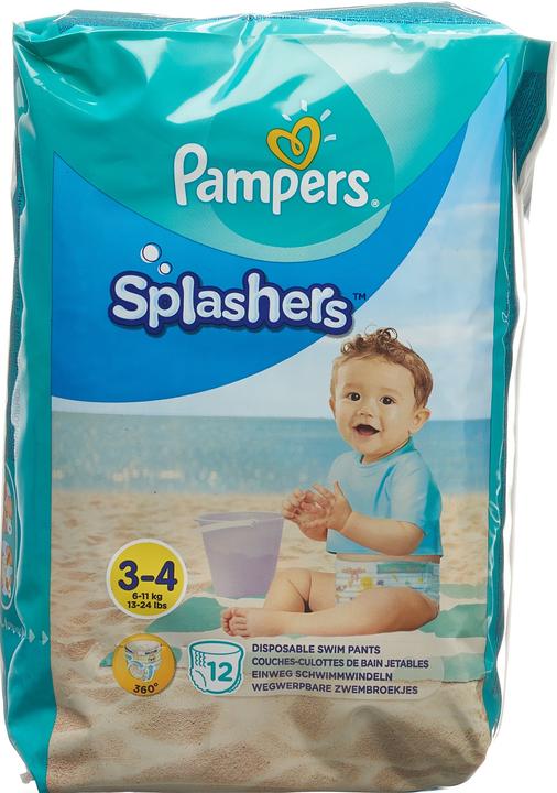 Actual product image Pampers Splashers (Size 3, Size 4, Pack, 12 pcs.)