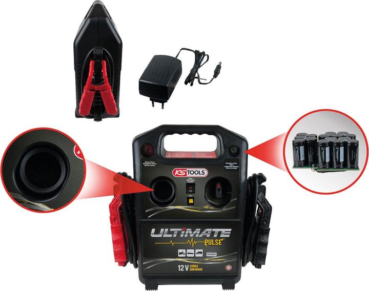 Produktbild KS Tools 12 V Kondensator-Booster - mobiles Starthilfegert 720 A (550.1830) (2250 A)