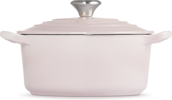 Image du produit Le Creuset Rôtissoire à coeur avec bouton de coeur Shell Pink (20 cm, Cocotte + faitout, Fonte)