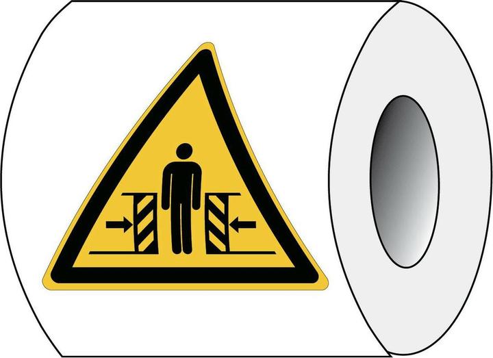 Produktbild Brady ISO 7010 PIC W019 B-7541 ISO Sicherheitskennzeichnung - Warnung vor Quetschgefahr Laminie