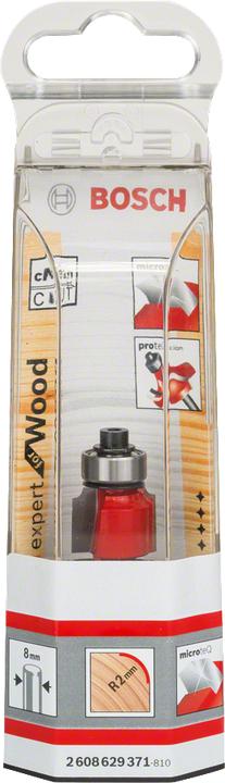 Produktbild Bosch Professional Zubehör Abrundfräser Expert for Wood, 8 mm, D 16,7 mm, R1 2 mm, L 12,7 mm, G 55 mm