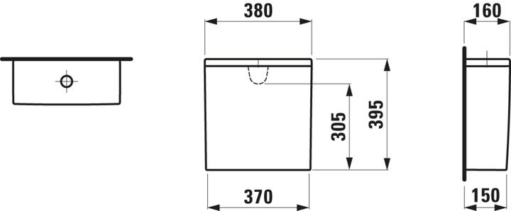 Immagine prodotto Laufen Cisterna Kartell per WC a pavimento combinato 824331, doppio scarico, attacco acqua sul retro