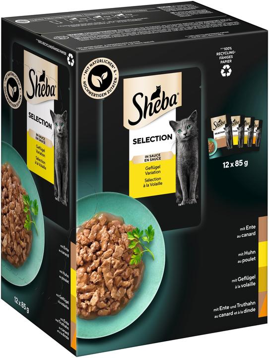 Produktbild Sheba Selection in Sauce (Adult, 12 Stk., 1020 g)