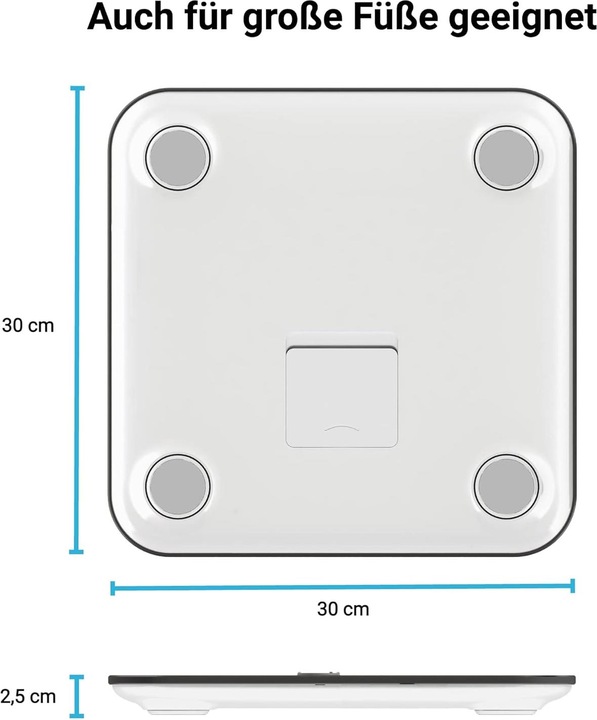 Image du produit Fitleap Waage mit Körperfett- & Muskelanalyse, Digitale Personenwaage (180 kg)