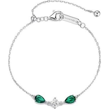 Brosway, Armschmuck, - Life Green Fancy Cubic Zirconia Silver Bracelet FLG112