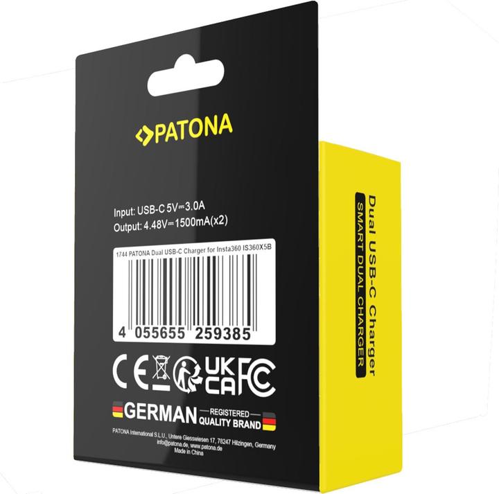 Immagine prodotto Patona Dual Charger Box Insta360 X5