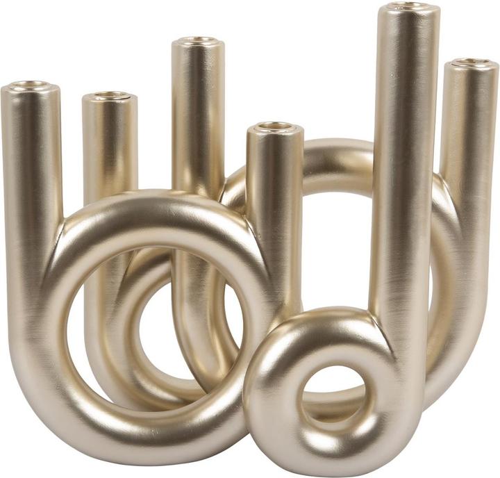 Actual product image present time Kandelaar Rings - Goud - 35x13.5x32.5cm - Scandinavisch