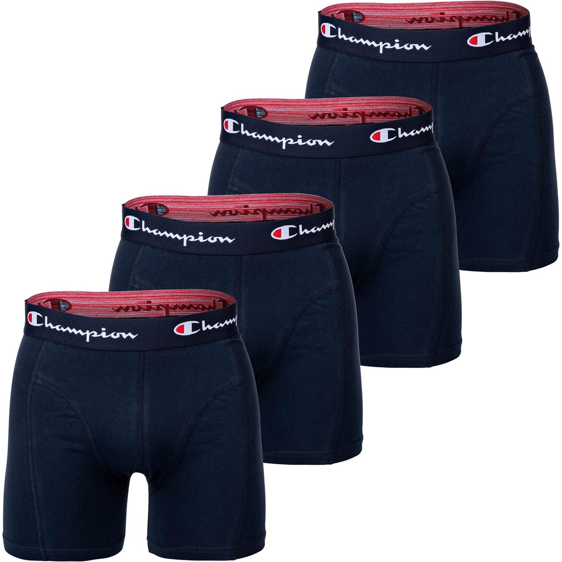 Champion, Herren, Unterhosen, Boxershort Casual Stretch, Blau, (S, 4er Pack)
