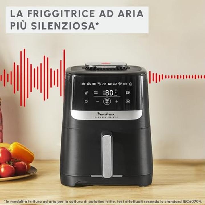 Actual product image Moulinex Easy Fry Silence XL Black We 176Oil Less Fryer See Manufacturer Datasheet BlackRed