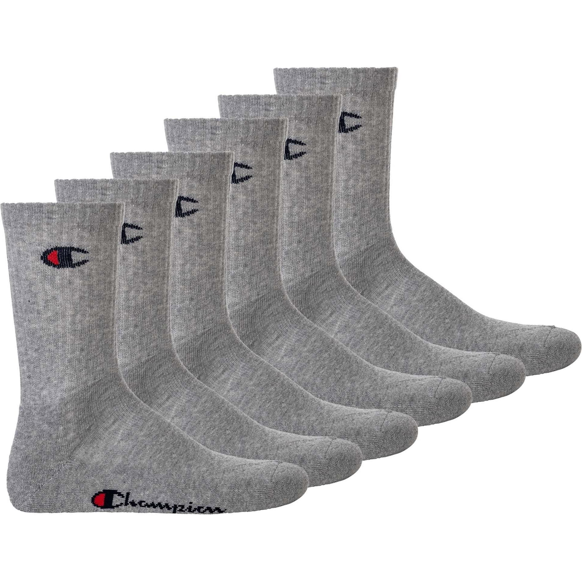 Champion, Herren, Socken, Socken Sportlich, Grau, (6er Pack, 35 - 38)