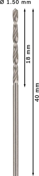 Immagine prodotto Bosch Professional Zubehör Trapano PRO Metal HSS-G, 1,5 x 18 x 40 mm (1,5 mm)