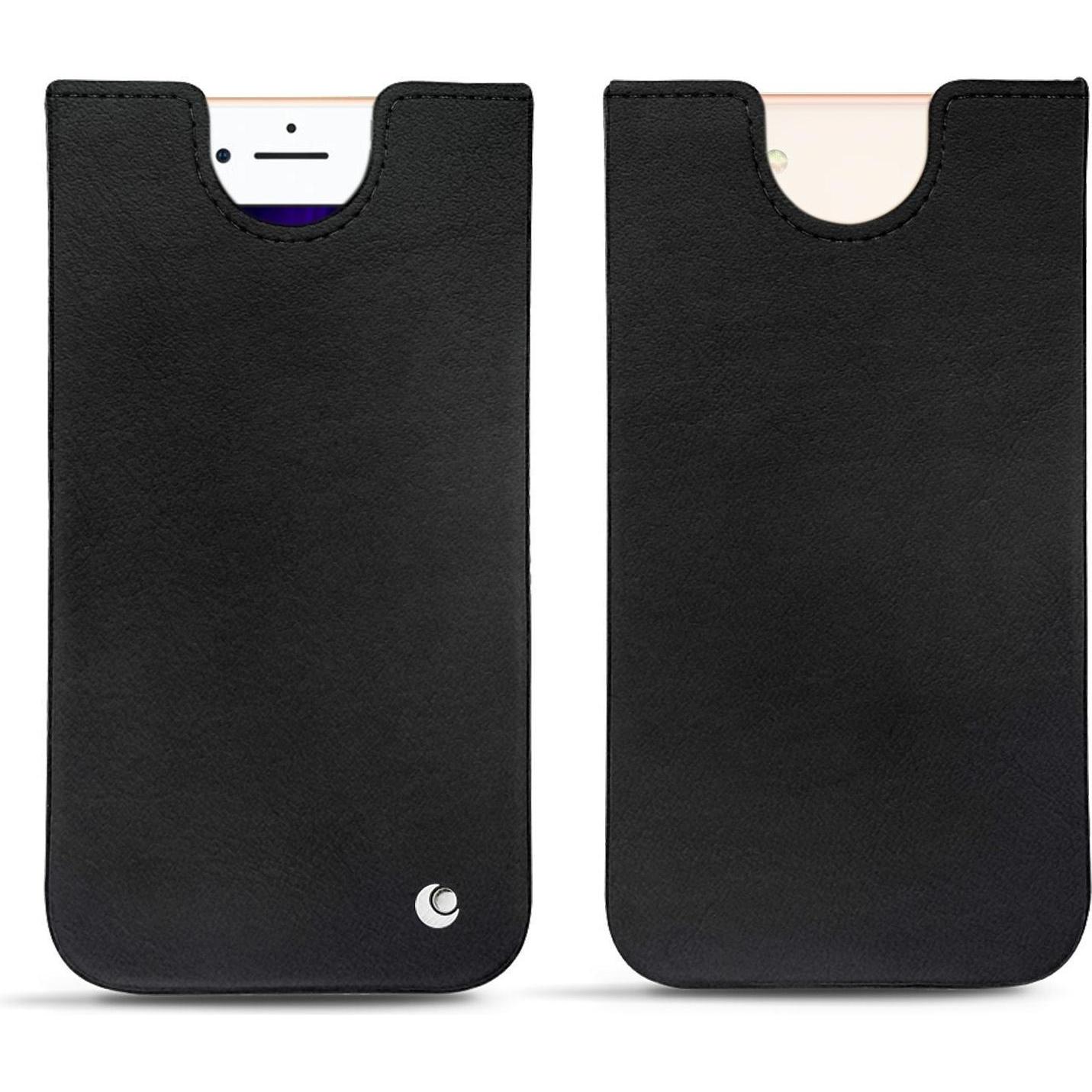 Noreve Lederschutzhülle (Apple iPhone 8), Smartphone Hülle, Schwarz
