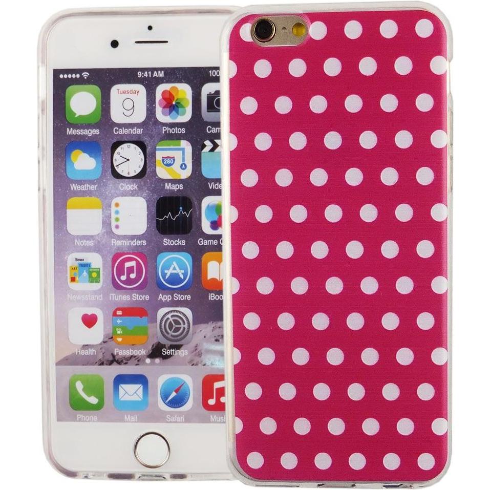 König Design Handy Hülle für Apple iPhone 6 / 6s Polka Dot Rot Tasche Cover Motiv Slim TPU (Apple iPhone 6), Smartphone ...