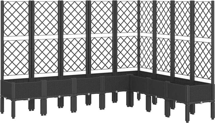 Image du produit vidaXL Bac à plantes avec treillis PP