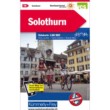 Velokarte Solothurn, Landkarte