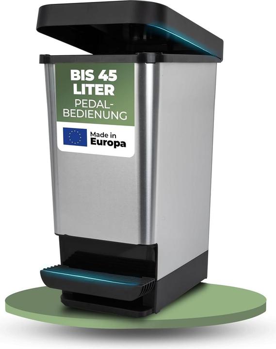 Produktbild Novaliv Grosser Mülleimer mit Deckel - 45L Tretmülleimer - Stabiler Abfalleimer mit Deckel & Fusspedal (45 l)