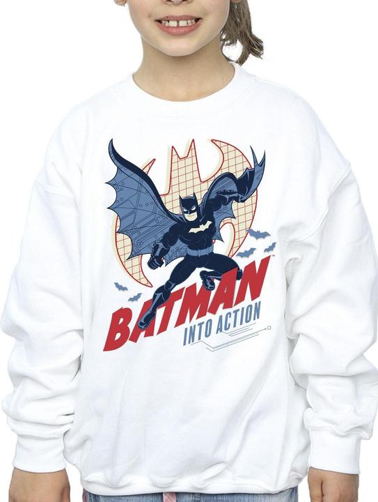 Actual product image Girls Batman Into Action Sweatshirt (128)