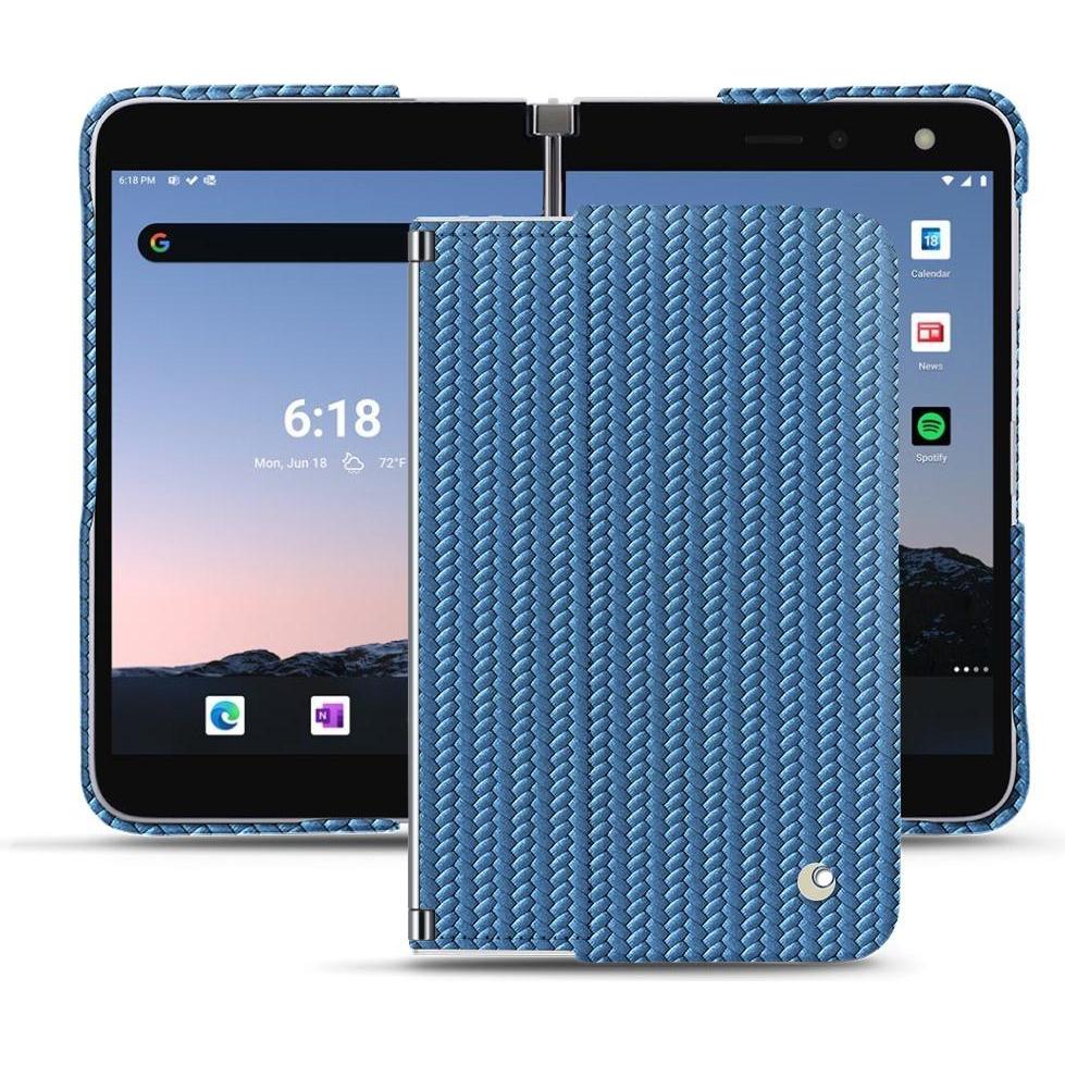 Noreve Lederschutzhülle (Microsoft Surface Duo 2), Smartphone Hülle, Blau