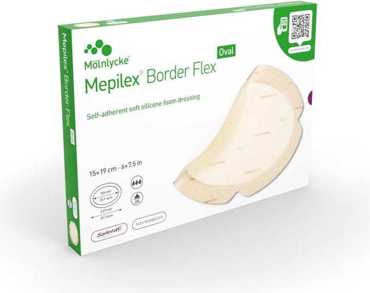 Produktbild Mepilex Border Flex Oval 15x19cm (5x)