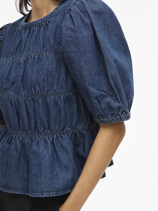 Immagine prodotto Vila VIHEIDI Denim Oberteil mit kurzen Ärmeln (34)