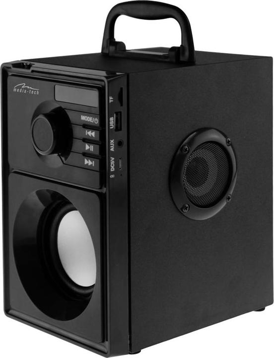Actual product image Media-Tech Głośnik bezprzewodowy Boombox MT3179 15W USB-C Srebrny (6 h, Rechargeable battery operated, USB power delivery)