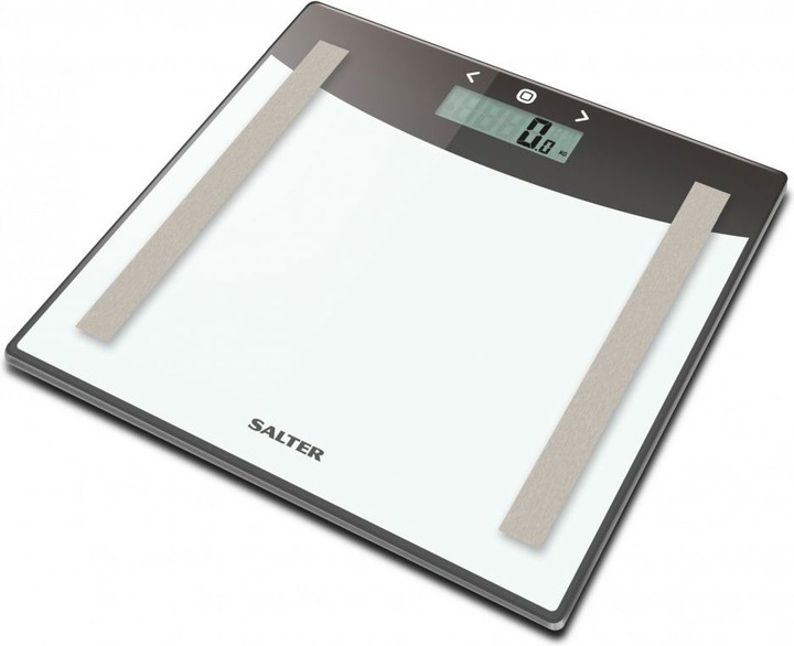 Actual product image Salter 9137 SVWH3R Silver White Glass Analyser Scale (180 kg)