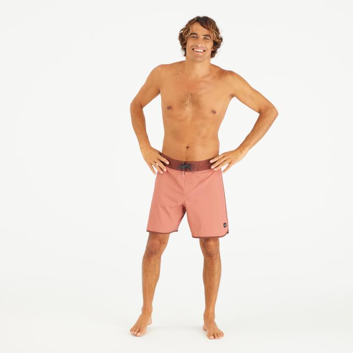 Produktbild Olaian Men’s Boardshorts Surf 500 18" Long - Sober Bordeaux Sepia Brown (48)