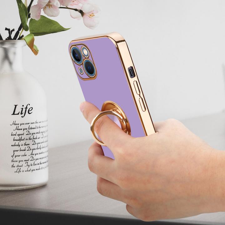 Actual product image Cadorabo Case for Apple iPhone 13 MINI in TPU with camera protection and ring LM089 Style (Apple iPhone 13 mini)
