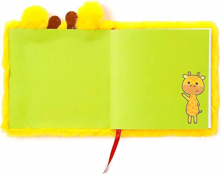 Image du produit Sombo Carnet peluche girafe (A5, À rayures, Couverture souple)
