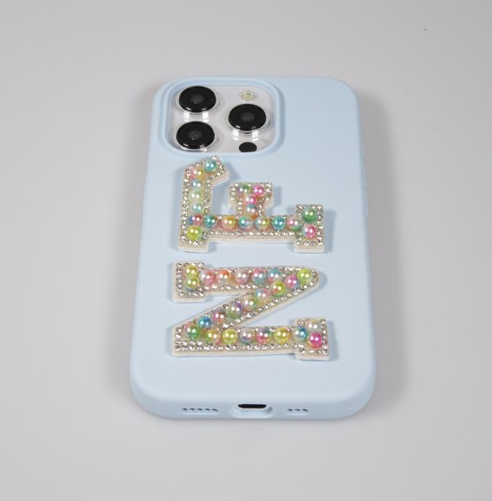 Actual product image PhoneLook Stickers for mobile/tablet/computer 3D Pearls multi-coloured letter R