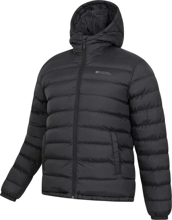 Immagine prodotto Mountain Warehouse Giacca imbottita Seasons Uomo foderata in pelliccia sintetica (XS)