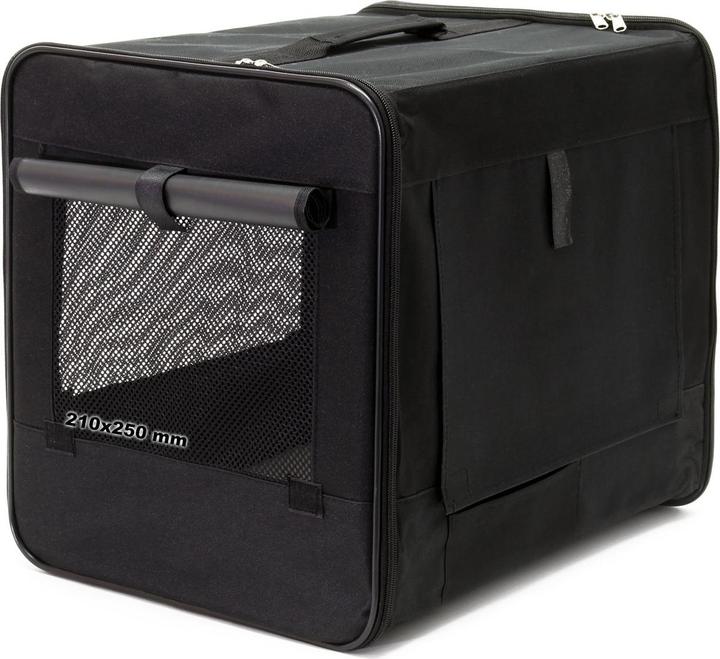 Produktbild Fudajo Transportbox S Faltbar Schwarz 42x36x41cm Hundebox Katzenbox Reisebox (Katze, Hund, Faltbar, Atmungsaktiv, Waschbar)