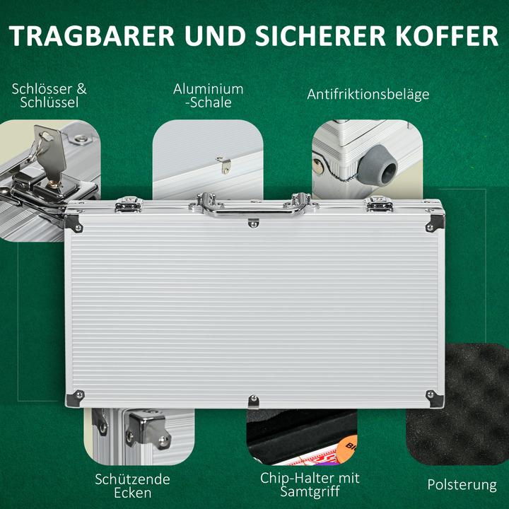 Produktbild SportNow Pokerkoffer mit 300 Chips (Deutsch, Englisch)