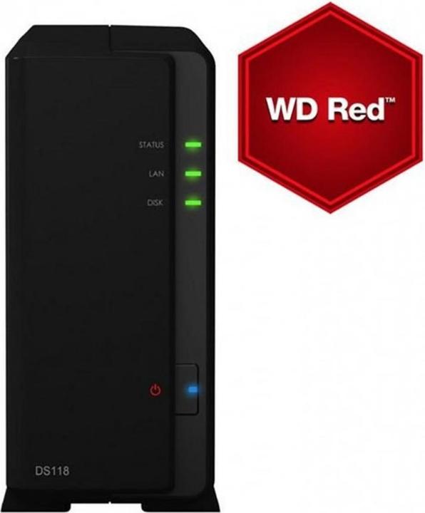 Actual product image Synology Ds118 (1 x 8 TB, WD Red Plus)