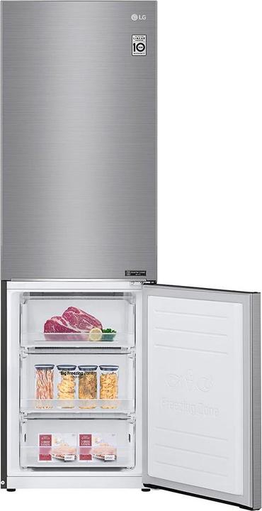Actual product image LG GBB61PZGFN Front: Steel, height 186 cm (341 l)