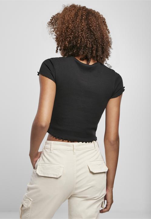Image du produit Urban Classics Ladies Cropped Button Up Rib Tee (M)